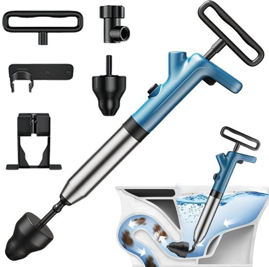 Pulitore di tubi con aria compressa con contenitore in acciaio inossidabile