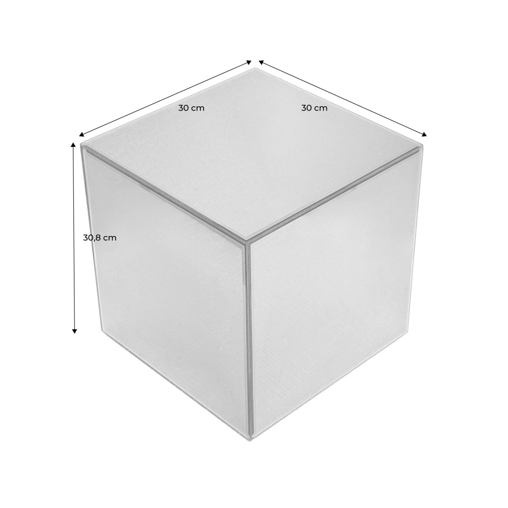 Tavolo cubico a specchio, 30cm, ambre