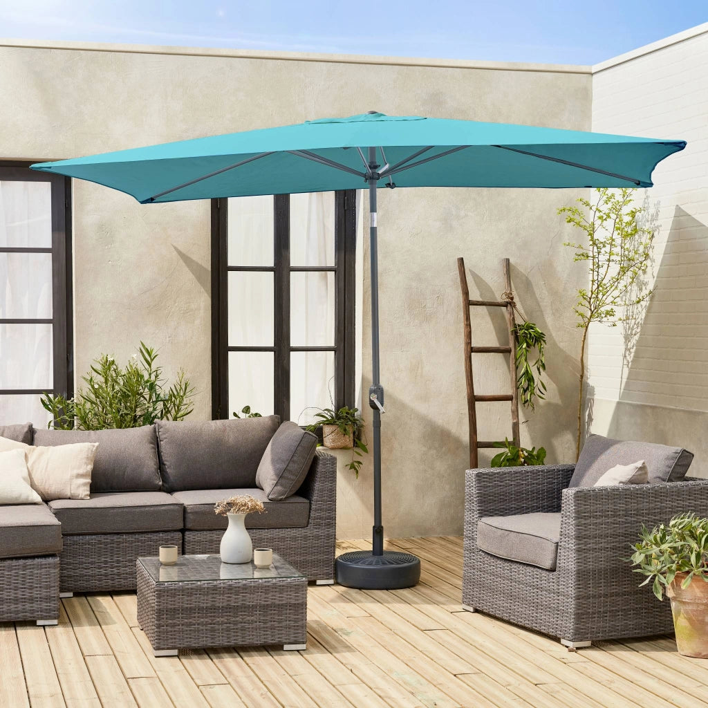 Ombrellone rettangolare, 2x3m, turchese