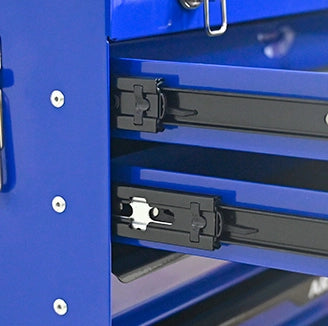 Cassetta portautensili 53;2 cm nera e blu in acciaio con 3 cassetti