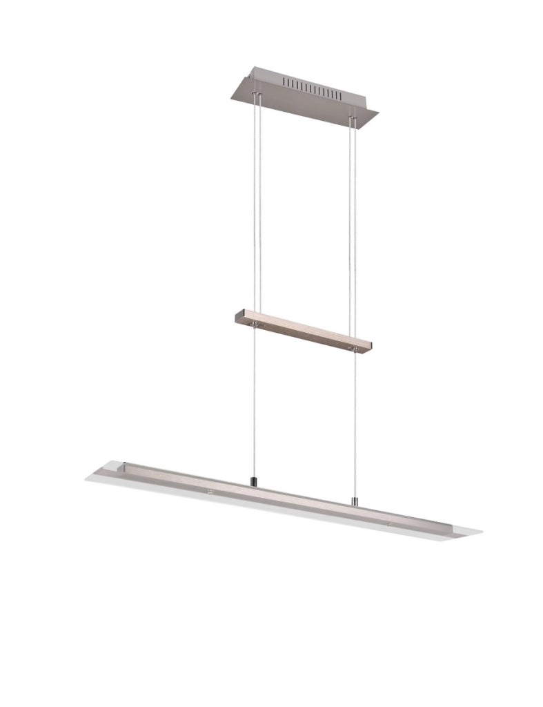 Lampada a sospensione lineare MILOS vetro cromo LED 5W 4L