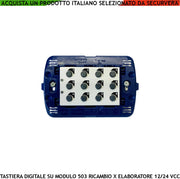 Tastiera Interna da Incasso Per Modulo 503 IP44 per Elaboratori KBC o KBV 2 Led Rosso Verde Gestibili 2 Codici DTMF da 6 Numeri Alimentazione e Funzioni Tramite Bus Della Centralina 2 Relè Programmab