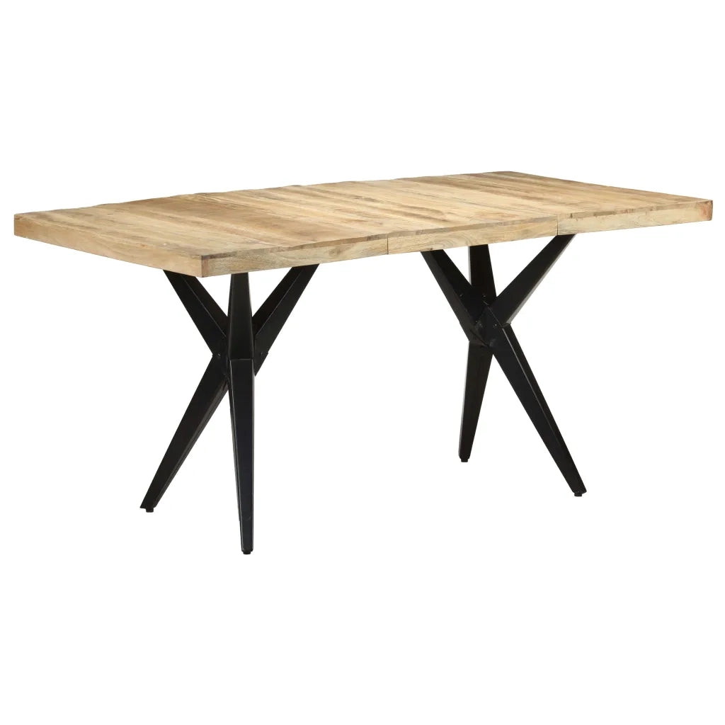 Tavolo da Pranzo 160x80x76 cm in Legno Massello di Mango Grezzo 323566