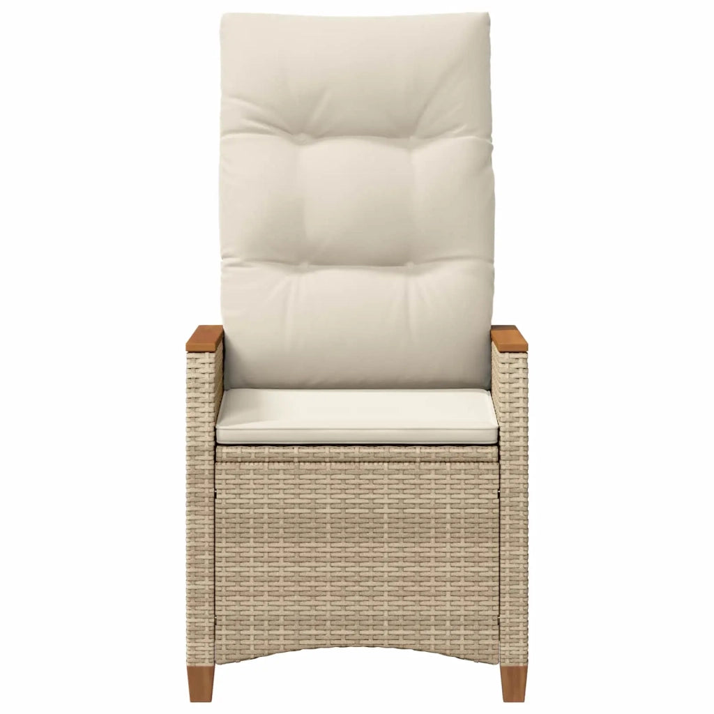 Sedia da giardino reclinabile Beige e Crema 64 x 57,5 x 112 cm 42026866