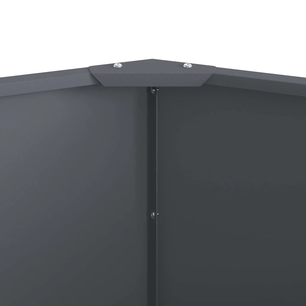 Fioriera Antracite 120 x 120 x 50 cm Acciaio