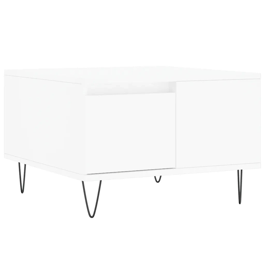 Tavolino da Salotto Bianco 55x55x36,5 cm in Legno Multistrato 830756