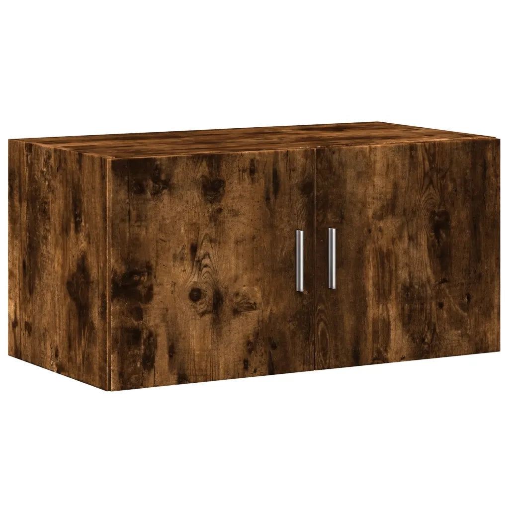 Armadietto a Muro | Mobile a Parete Rovere Fumo 80x42,5x40 cm in Legno Multistrato