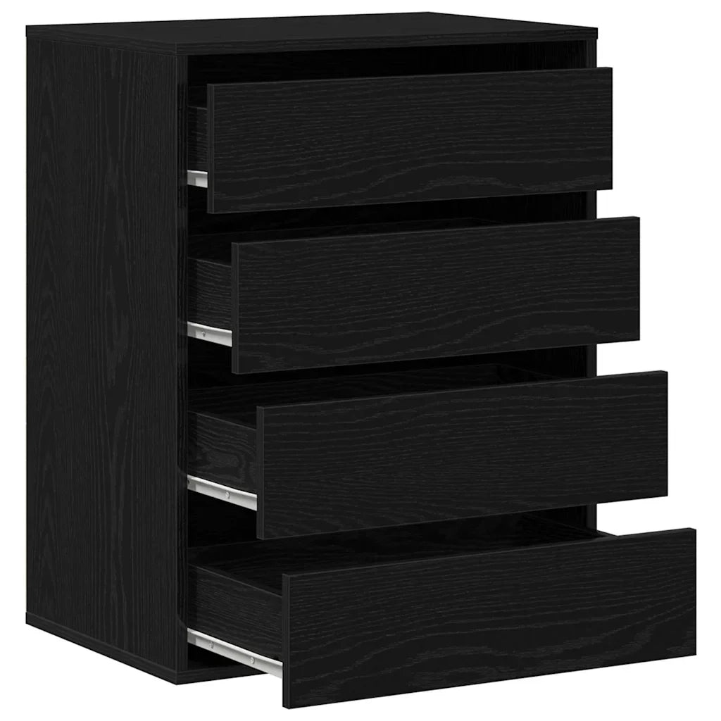 Mobiletto a cassetti moderno per un'organizzazione ottimale 60 x 41 x 76 cm legno composito nero 02_0052158