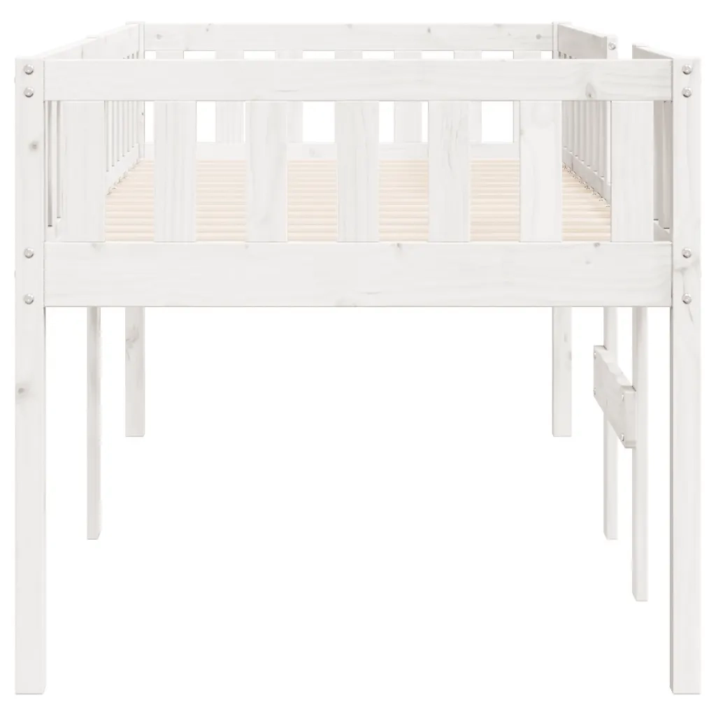 Letto per Bambini senza Materasso Bianco 90x190cm Massello Pino