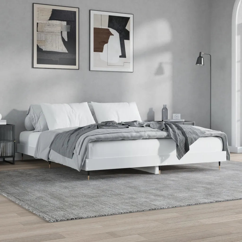 Giroletto-Struttura Letto Bianco 120x200 cm in Legno Multistrato 391856