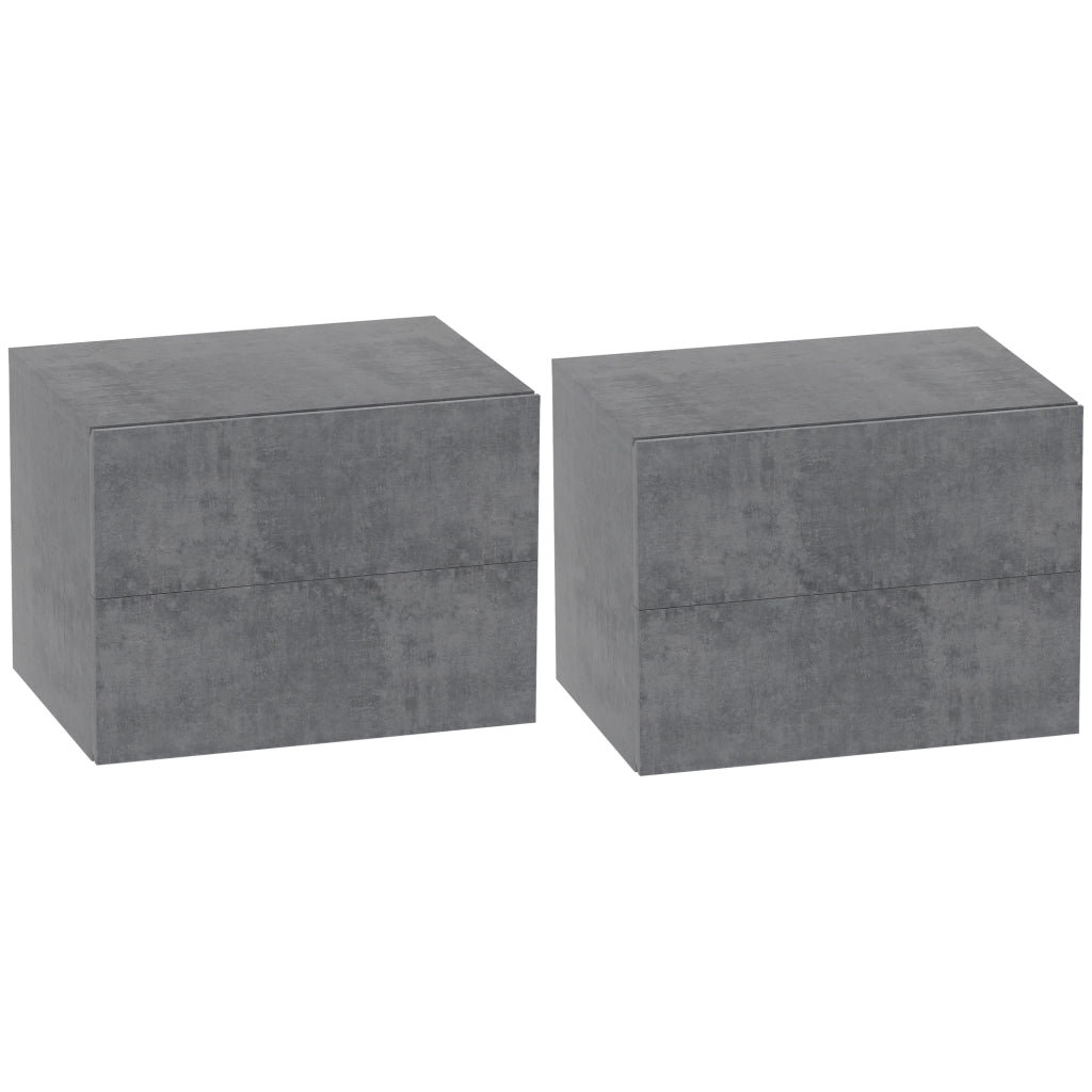 Comodini ¨C zephmum ¨C Grigio, 40x29x30 cm