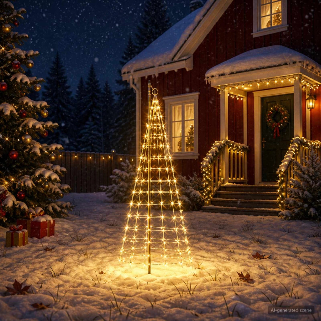 Luci per albero di Natale con picchetti e asta per bandiera 3468884