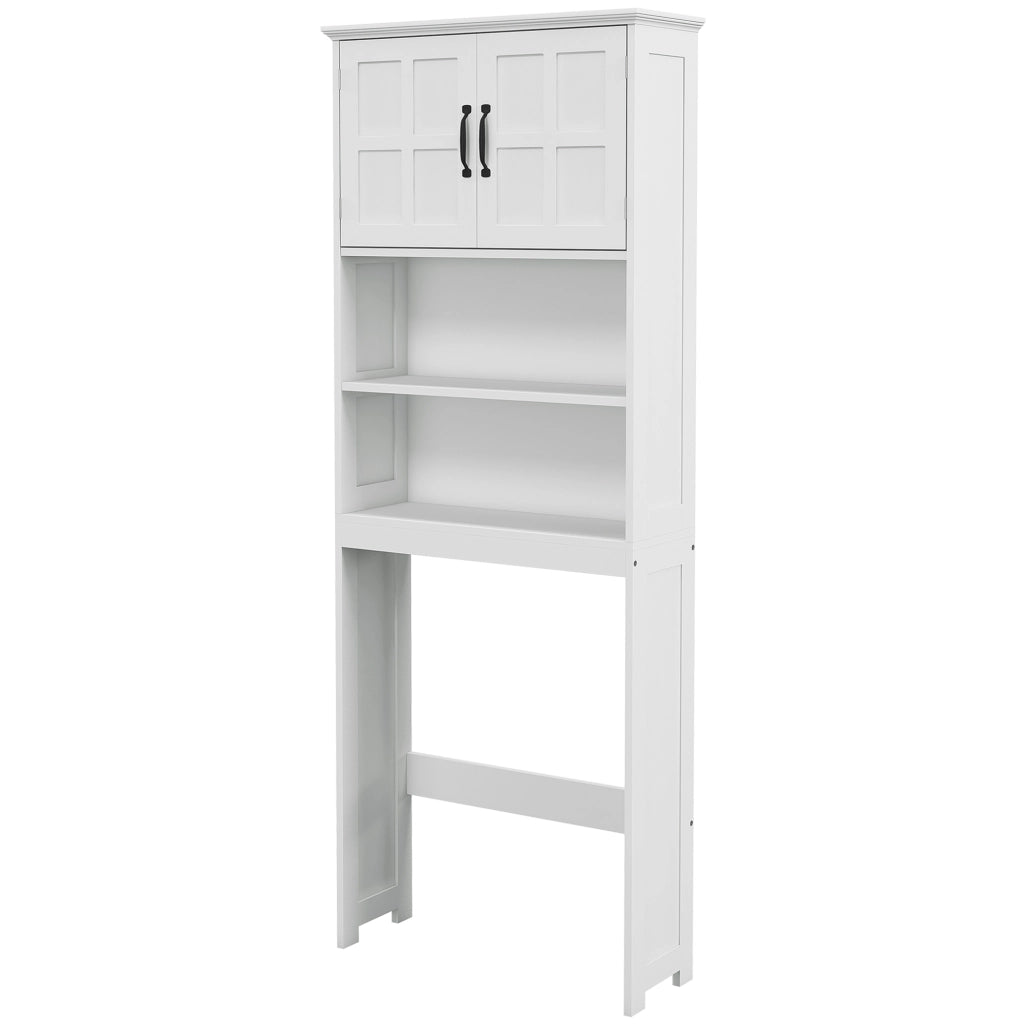 Mobiletto Sospeso per Bagno con 2 Ante e Ripiano Regolabile ¨C Minimal ¨C 66x23x178 Bianco