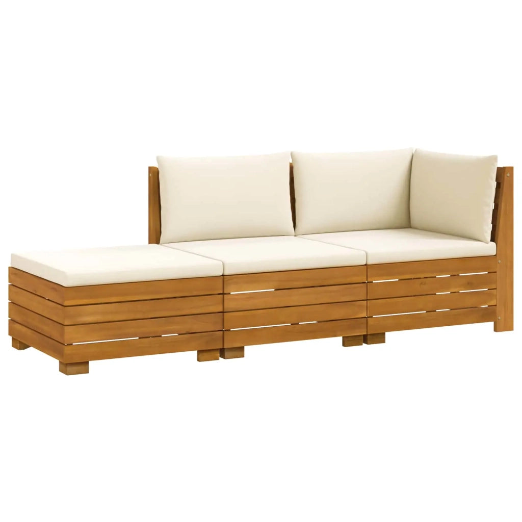 Set di divani da esterno con cuscino 3 Pezzo Marrone 3403097