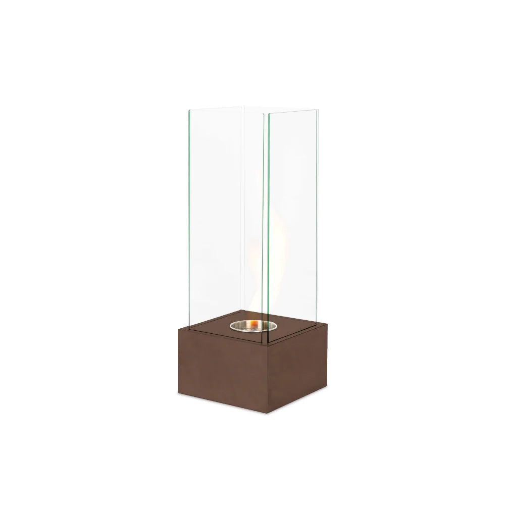Glow, Caminetto al bioetanolo Ruggine (25cm X 25cm H. 65cm) | Duzzle