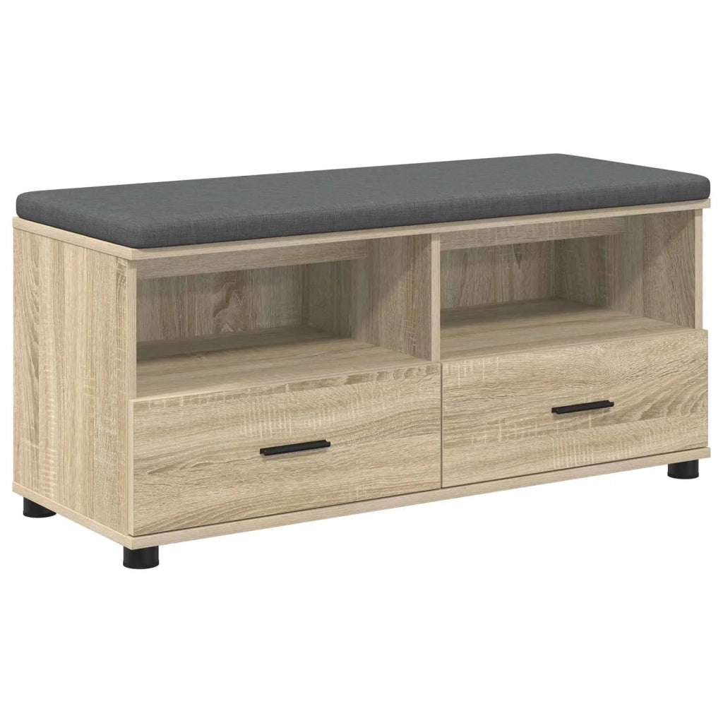 Panca per ingresso con cuscino Rovere Sonoma 100 x 38 x 46 cm