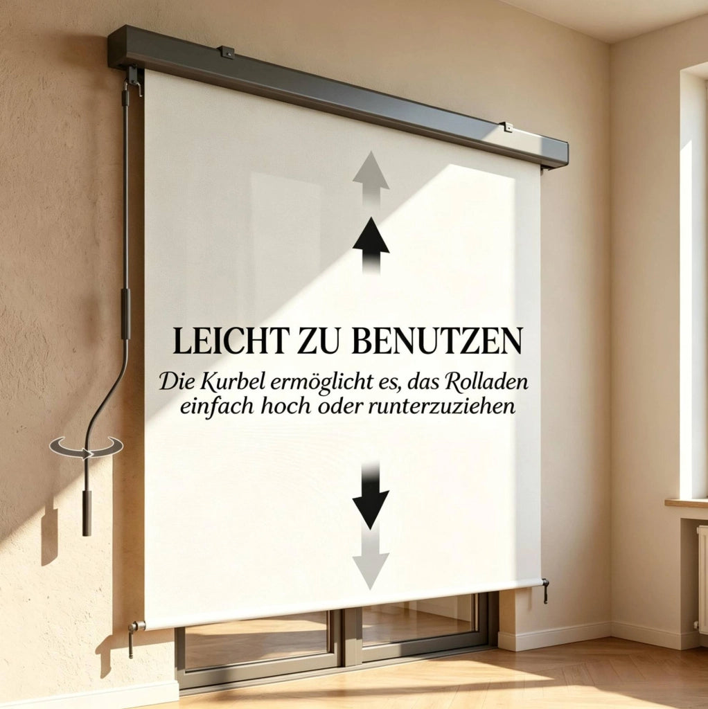 Tenda a rullo da esterno per balconi e terrazze in poliestere e alluminio 250x160 cm