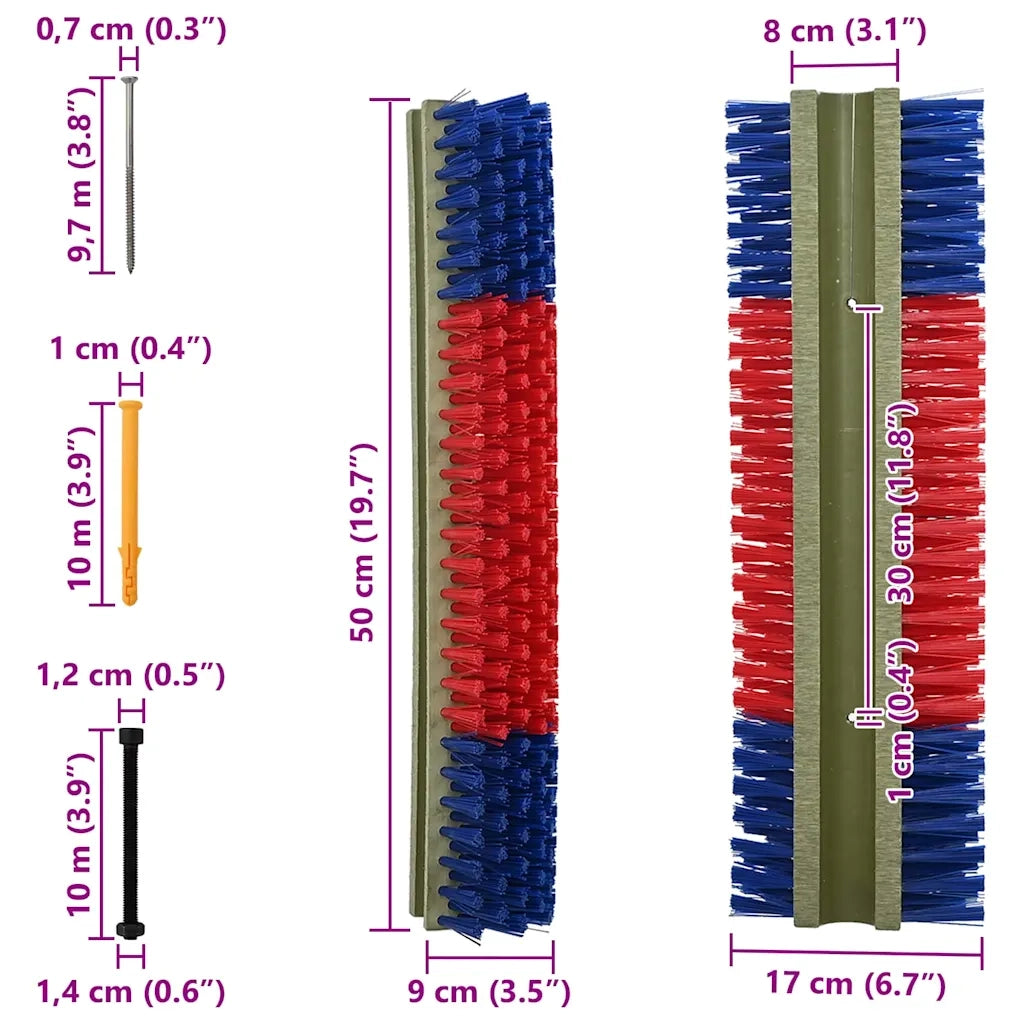 Spazzole per il bestiame Rosso e Blu 50 x 17 x 9 cm CFW5709238