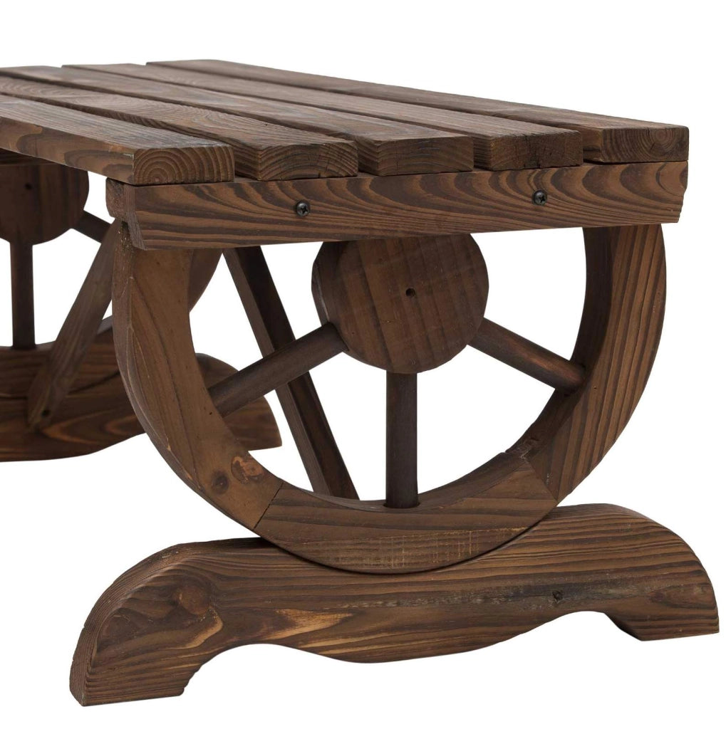 Panca da Giardino in Legno di Abete 98x50x39,5 cm, resistente alle intemperie, design rustico per esterni
