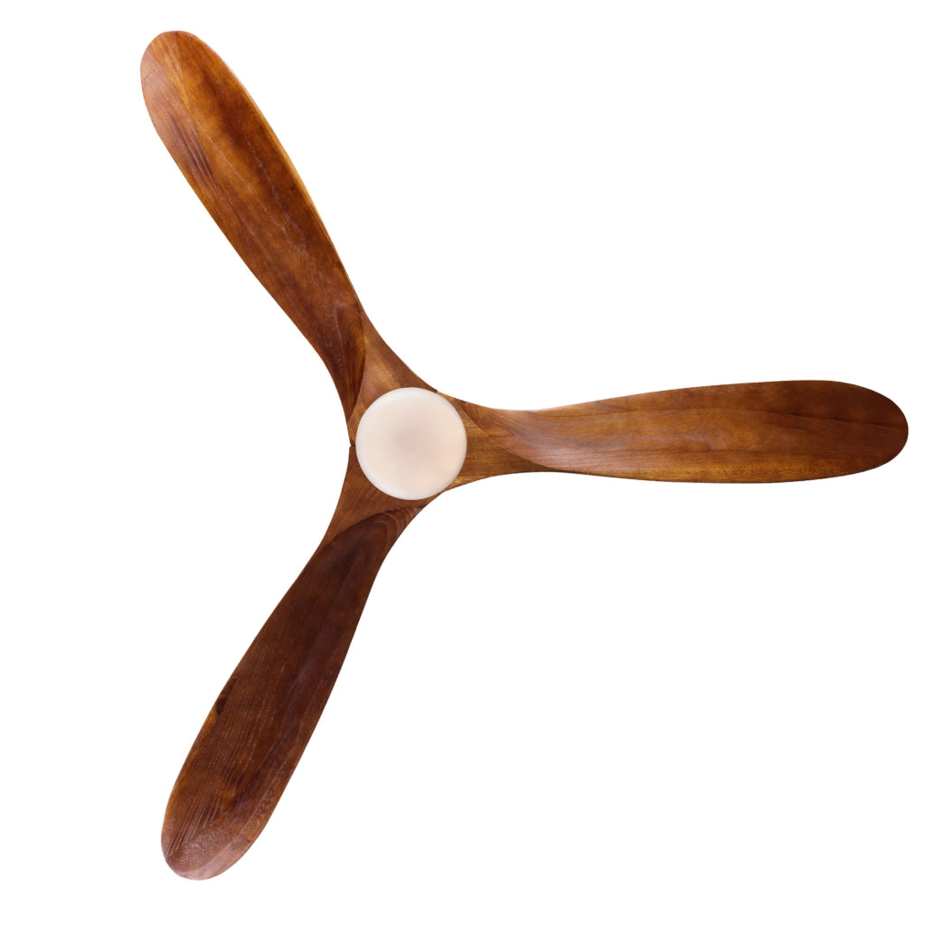 Ventilatore da 60 pollici con illuminazione LED regolabile, 3 pale in legno massello di noce, controllo remoto, 6 velocità e funzionalità reversibile