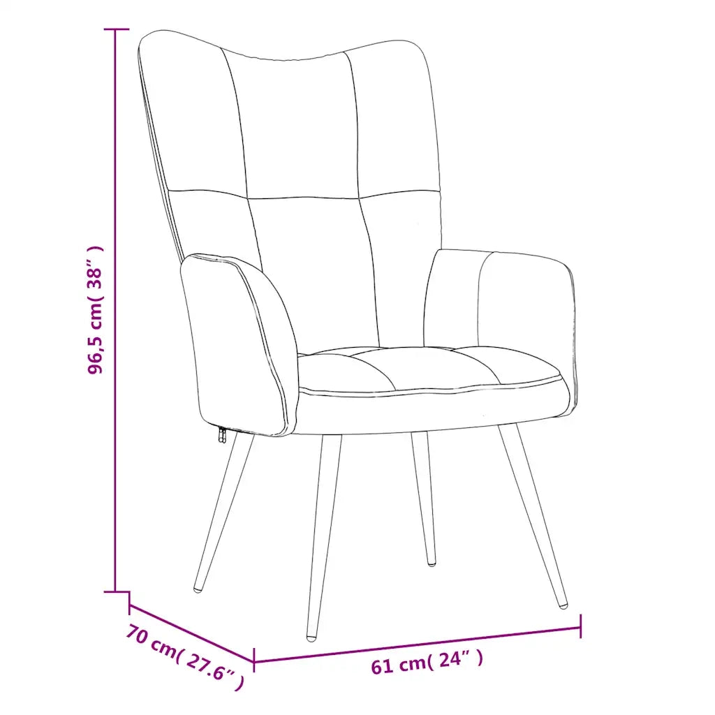 Sedia Relax Blu in Velluto 328083