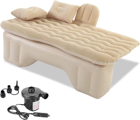 Lettino Inflatabile per Auto e Campeggio - Impermeabile e Serrato - Beige