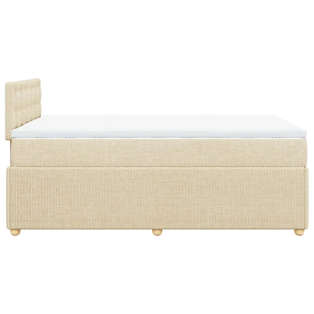 Giroletto a Molle con Materasso Crema 120x190 cm in Tessuto 3289714