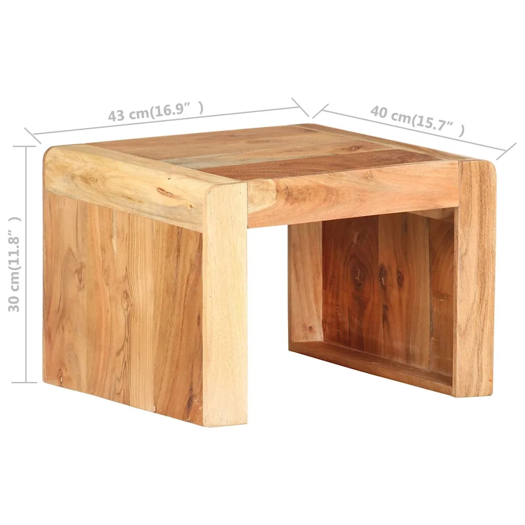 Tavolino Laterale 40x40x30 cm in Legno Massello di Acacia 323588