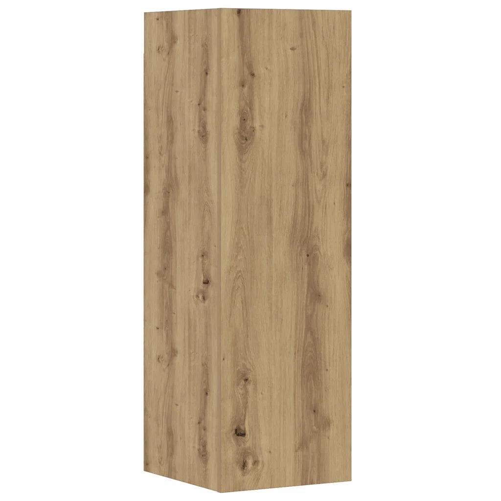 Set Mobile TV 6 pz Montato a Parete Rovere in Legno Multistrato 3329002