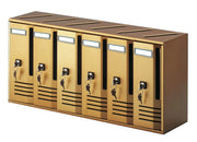 1pz alubox cassetta postale a 6 posti bronzo art. c6 cod:ferx.21760