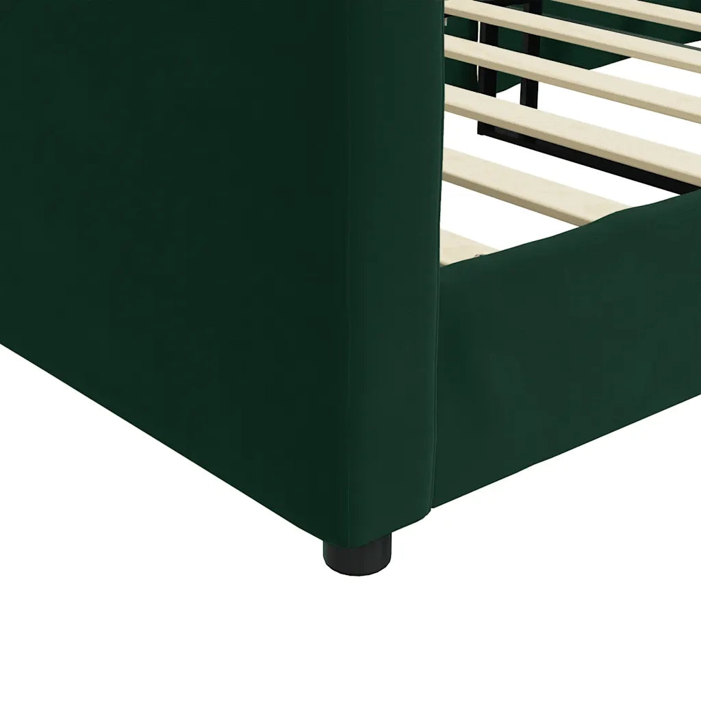 Letto da Giorno Verde Scuro 90x200 cm in Velluto 354138