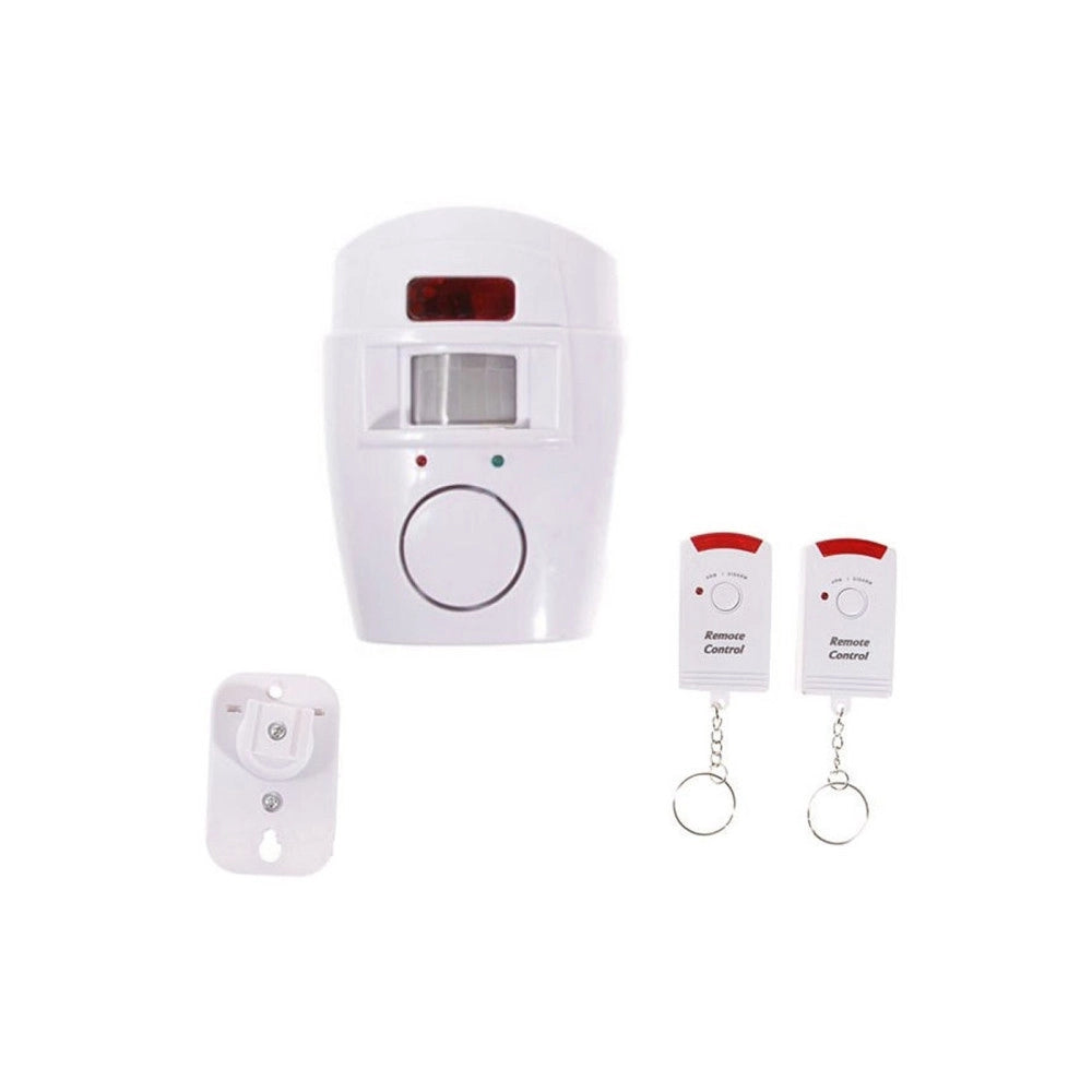 Trade Shop - Allarme Antifurto Con Sensore Sirena 105 Db 2 Telecomandi Casa Ufficio Negozio -