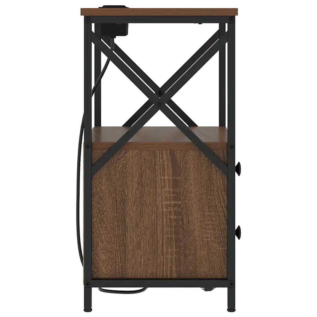 Armadio da Notte 2 pz Rovere Marrone 40 x 31 x 60 cm 859569