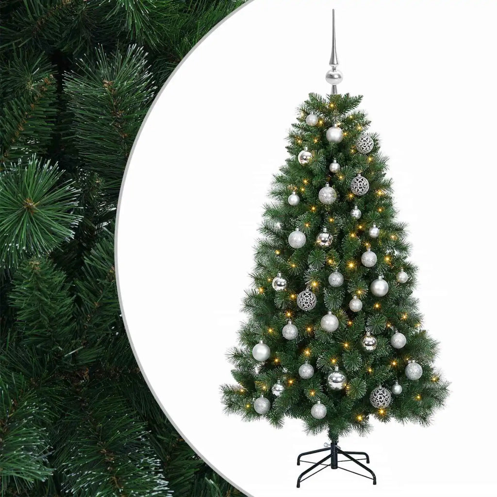 Albero di Natale artificiale con palline 150 cm 150 LED 3461311