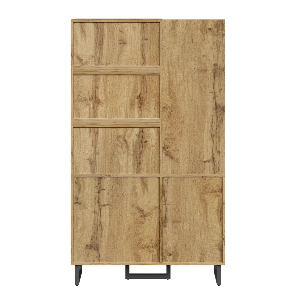 Guardaroba da ingresso con pannelli imbottiti; asta appendiabiti estraibile e 2 cassetti nero naturale 110 × 38 × 186 cm