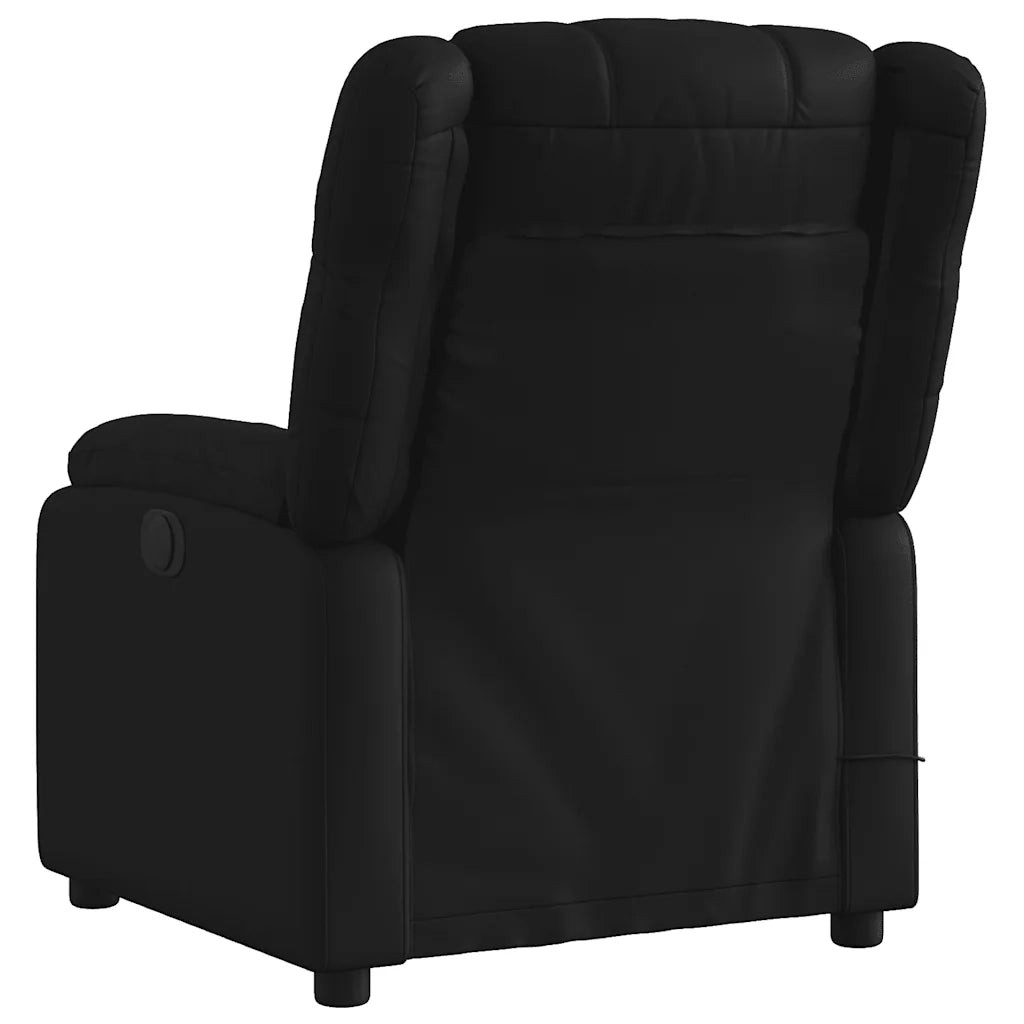 Divano Sedia-Poltrona Massaggiante Reclinabile Elettrica Nera in Similpelle 273659