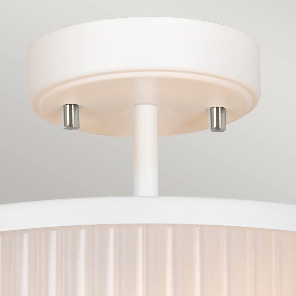 Sospensione Corona vetro bianco/nichel 2xE27 Elstead