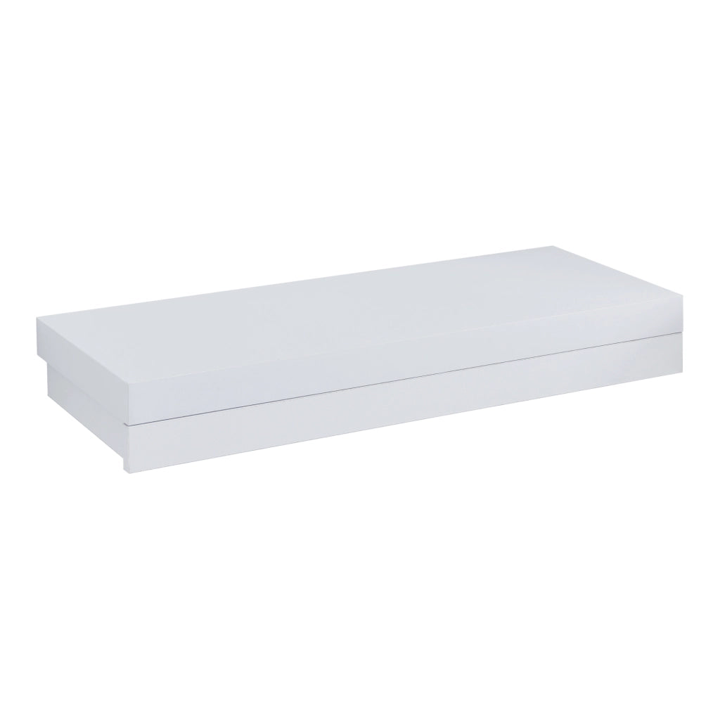 Mensola Karkkila con Cassetto Integrato Comodino Sospeso 60 x 23,5 x 8 cm Bianco [en.casa]