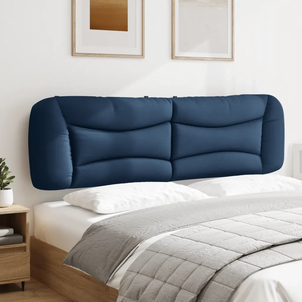 Cuscino Testiera Hvar Blu 180 cm in Tessuto 374606