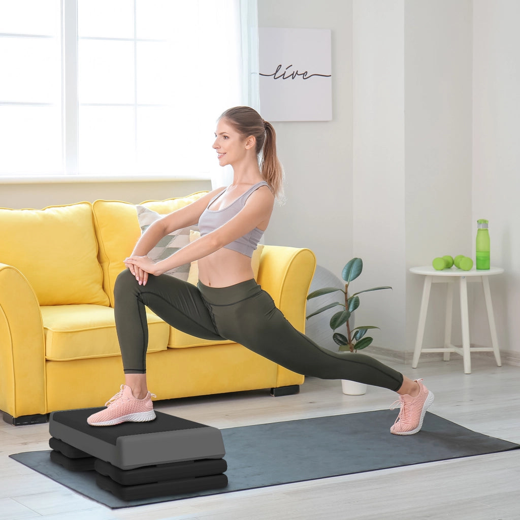 Stepper Fitness Aerobica 3 Livelli Regolabile ¨C Minimal ¨C Grigio 10.5/15.5/20.5 cm 250 kg
