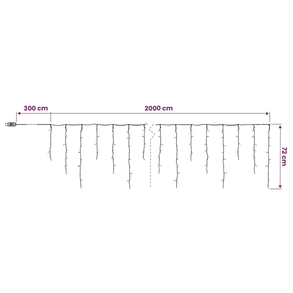 Tende di luci 798 LED Blu 2000 x 72 cm 42053486