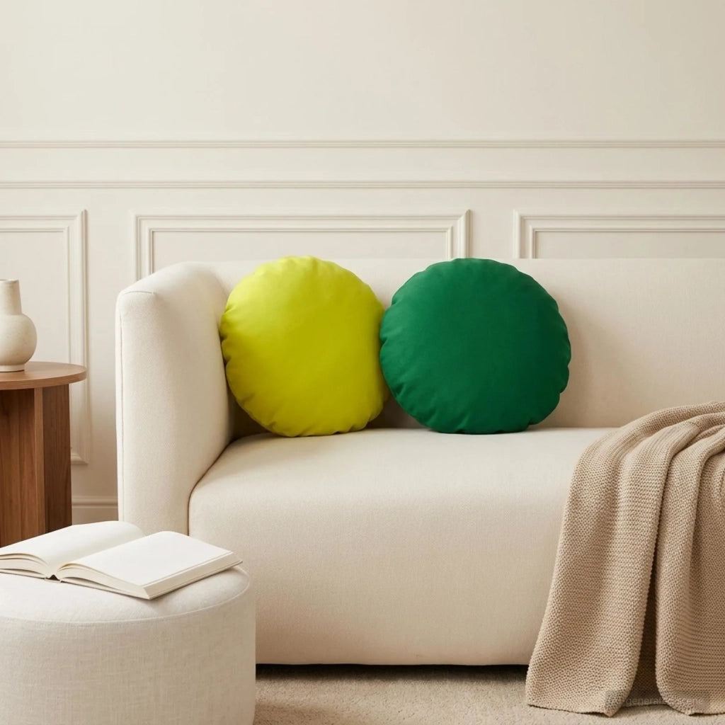Federa 2 pcs HEERLEN Verde Ø 40 cm Poliestere 922355