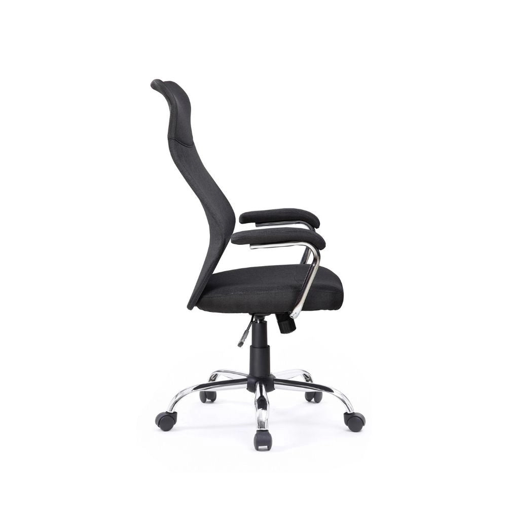 Poltrona da ufficio Valchiria tessuto colore nero e grigio