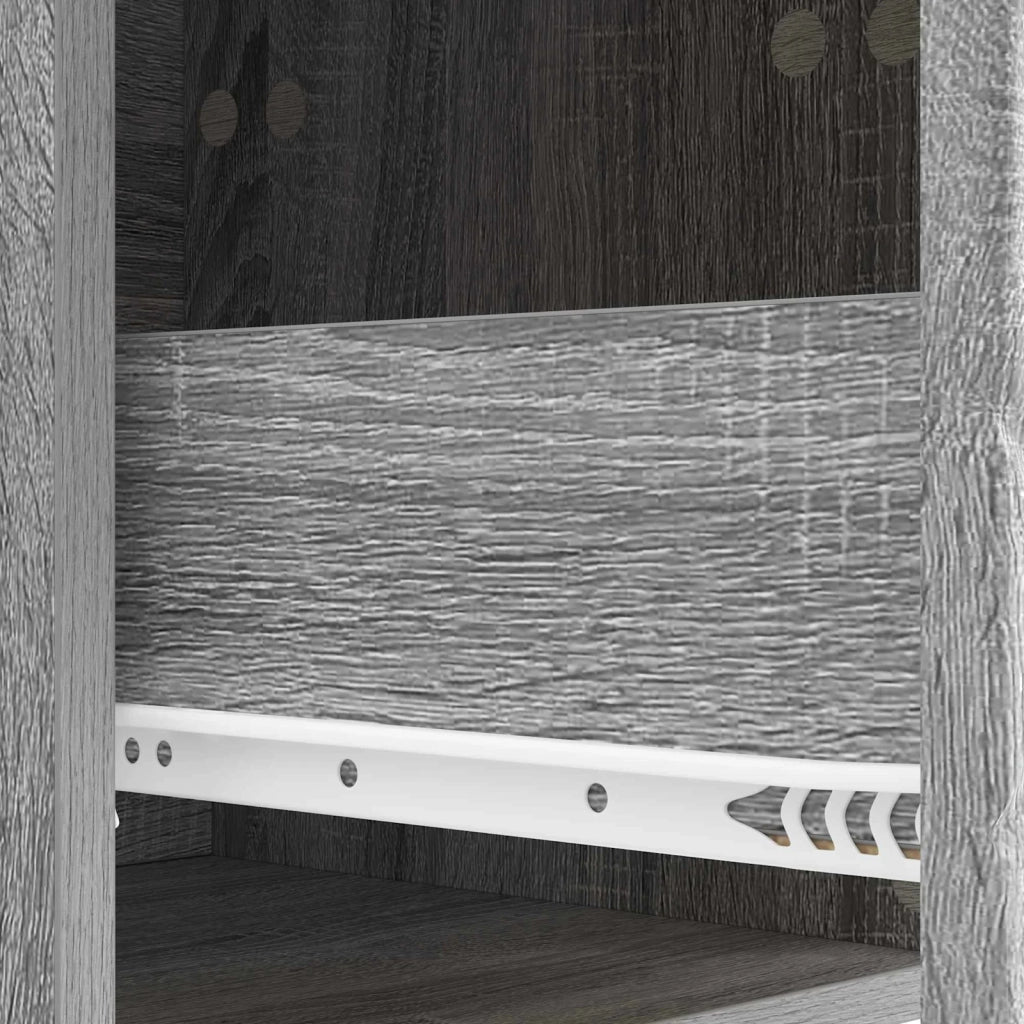 Set di 2 Comodini | Armadio da Notte | Mobiletto da notte a muro Sonoma grigio 49 x 34,5 x 20 cm