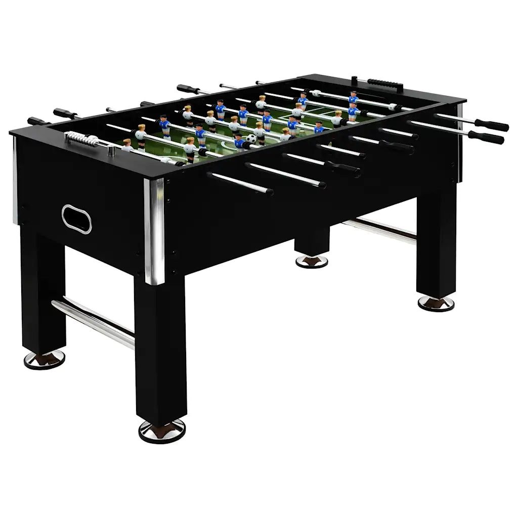 Tavolo Calcio Balilla in Acciaio 60 kg 140x74,5x87,5 cm Nero 91438