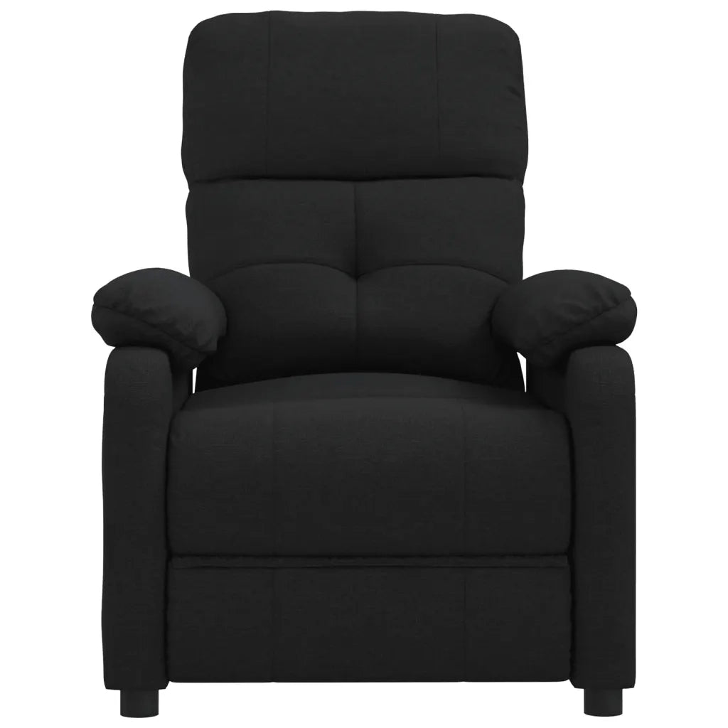 Poltrona Reclinabile in Tessuto Nero 348277