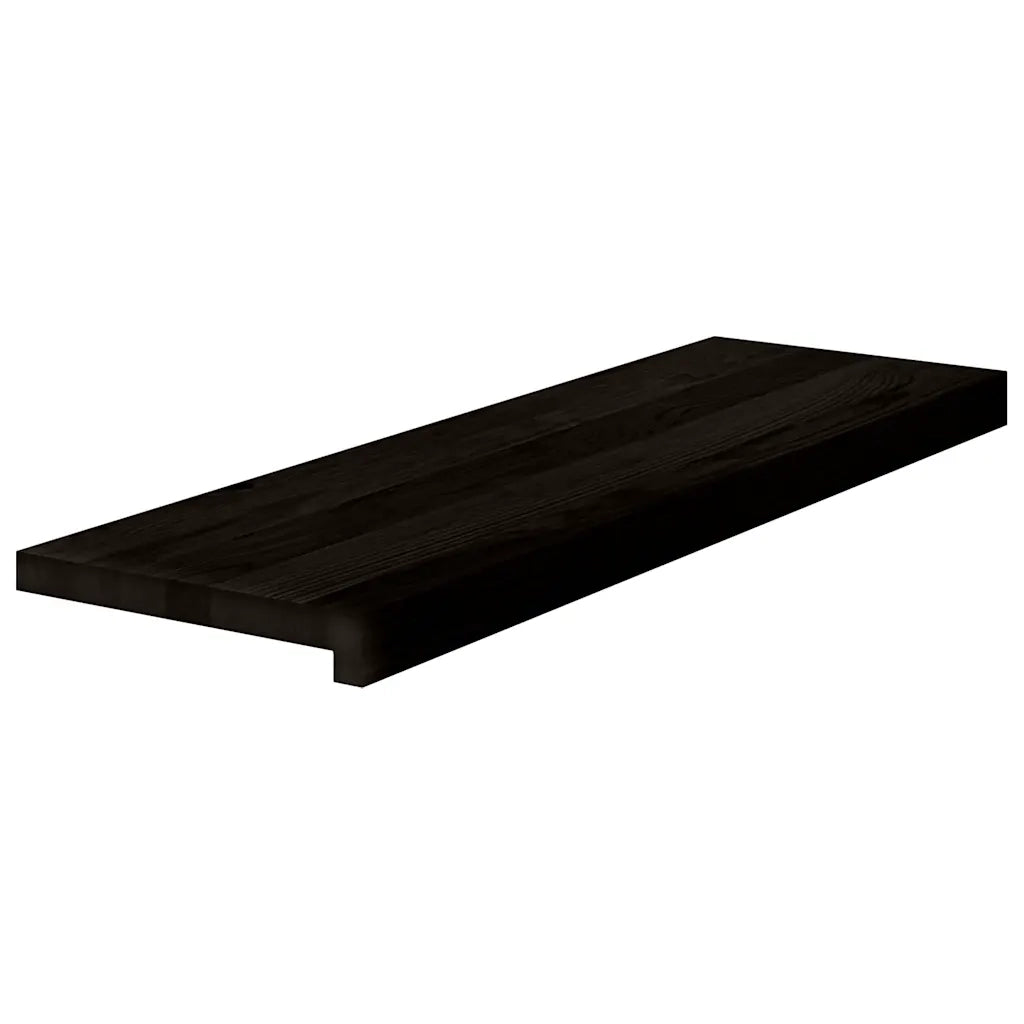 Gradini 2 pz | Tappetini per scale autoadesivi Marrone Scuro 80x30x2 cm Legno Massello Rovere