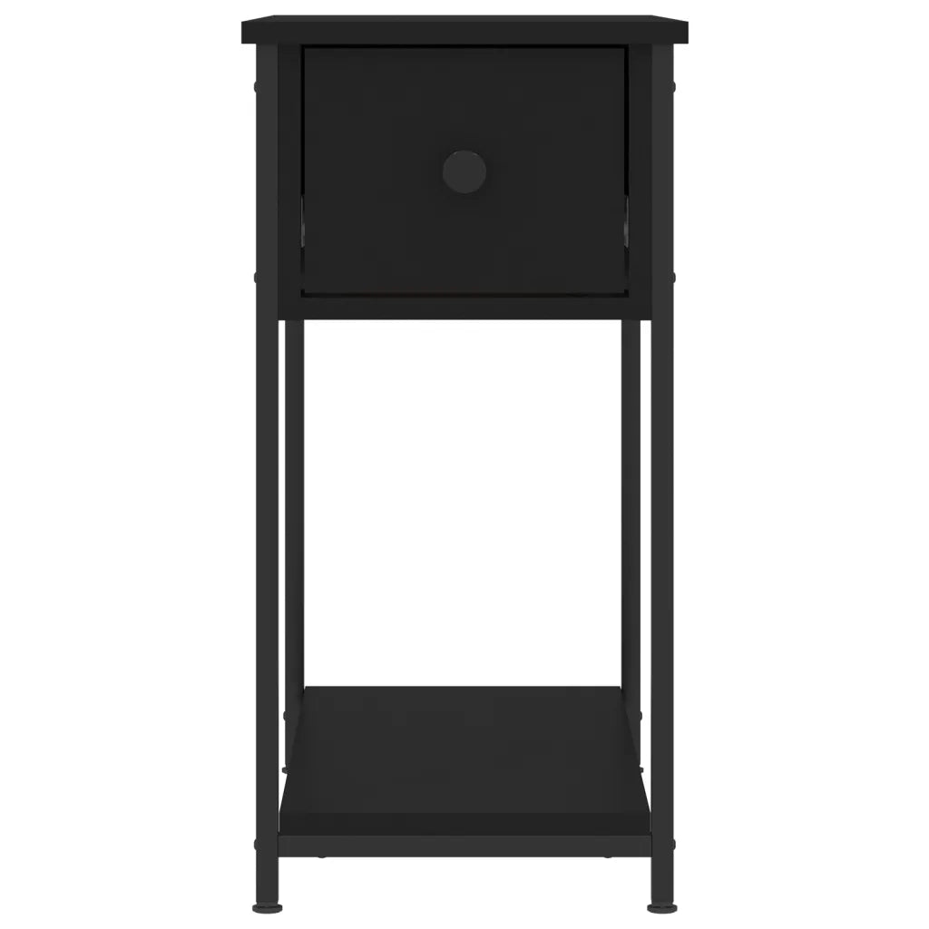 Comodino Nero 30x60x60 cm in Legno Multistrato 826053