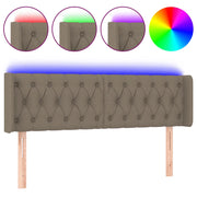 Testiera | Testata a LED Tortora 163x16x78/88 cm in Tessuto