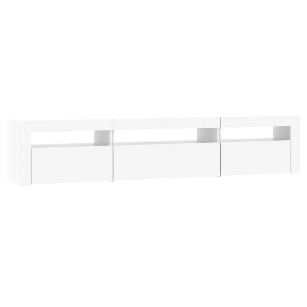 Mobile Porta TV con Luci LED-Mobile per TV-Credenza TV Bianco 195x35x40 cm